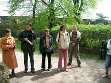 Az ungvári vár udvarában kísérőinkkel